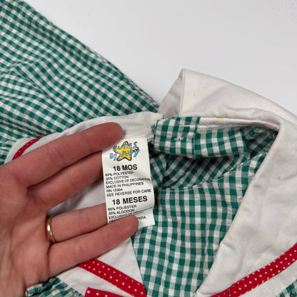 Vintage Cuties by Judy Strawberry Gingham Dress - 18 Months
