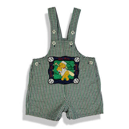 Vintage 1990's Winnie the Pooh Baseball Gingham Romper - 18 Months