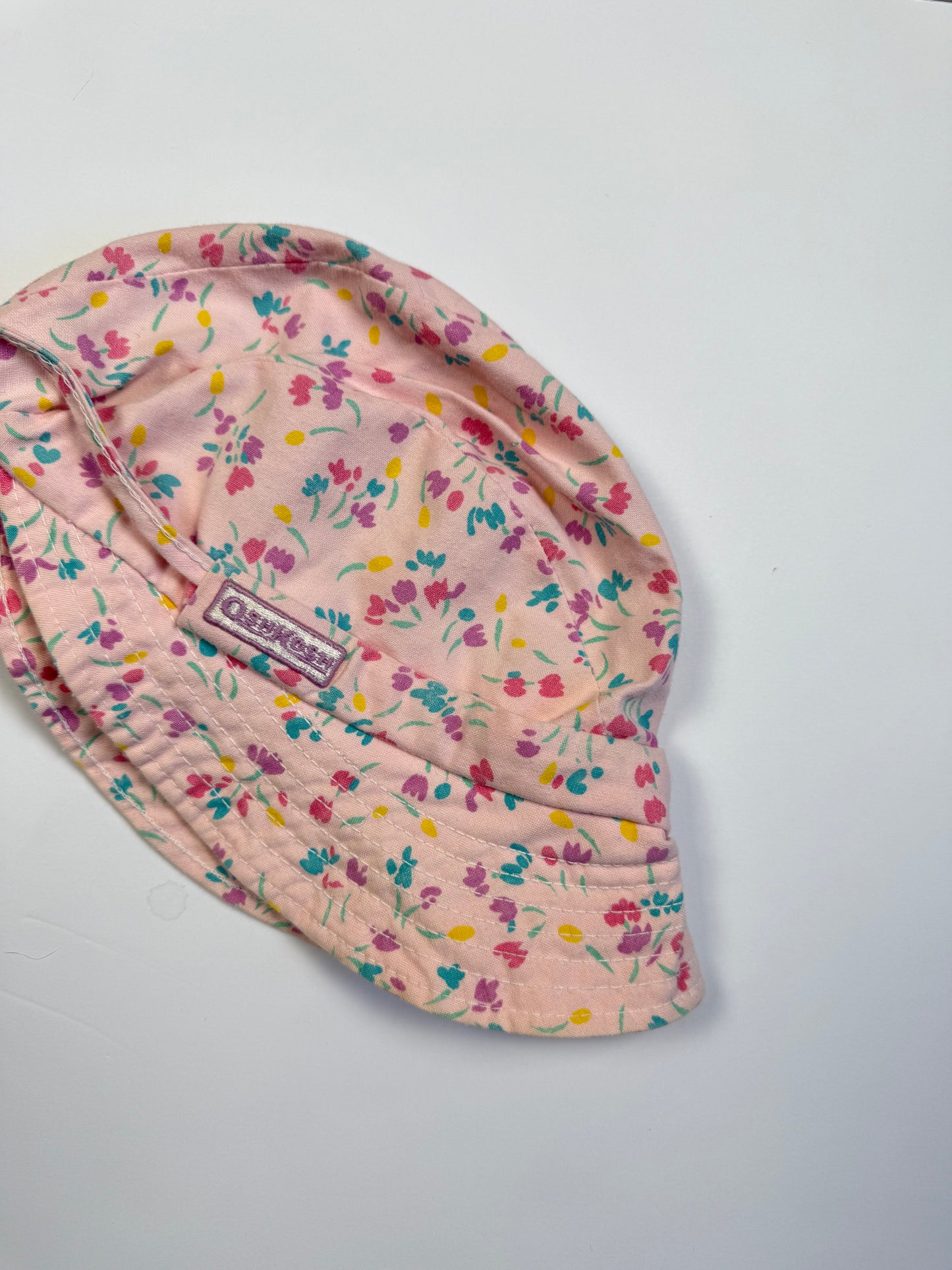 Vintage Oshkosh B'Gosh Pink Floral Sun Hat - Baby/Toddler