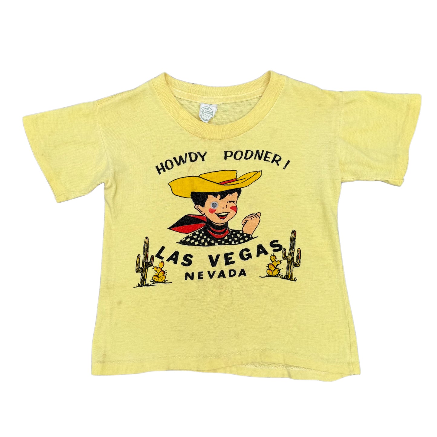 Vintage 1960's "Howdy Podner" Las Vegas T-Shirt - 2T