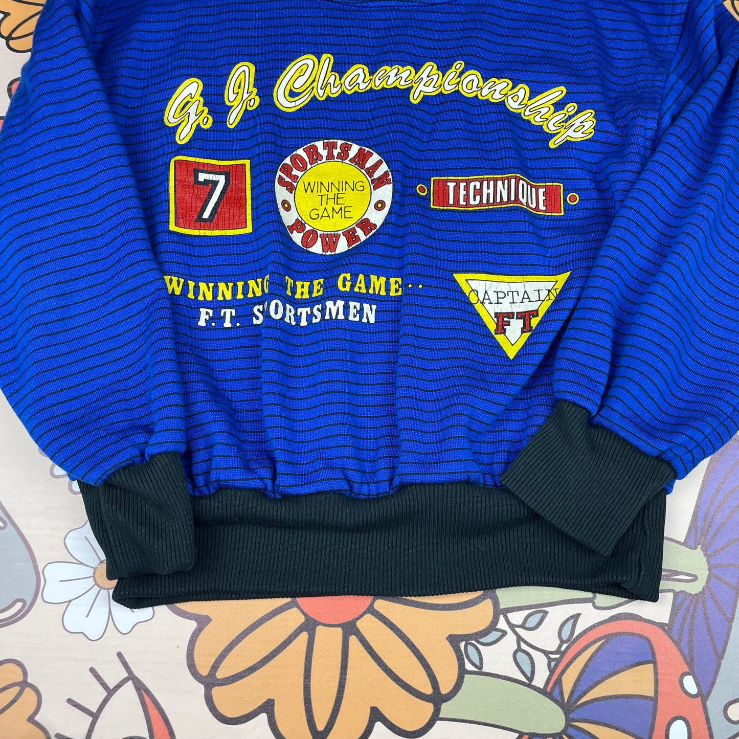 Vintage Championship Striped Sweatshirt - 5/6