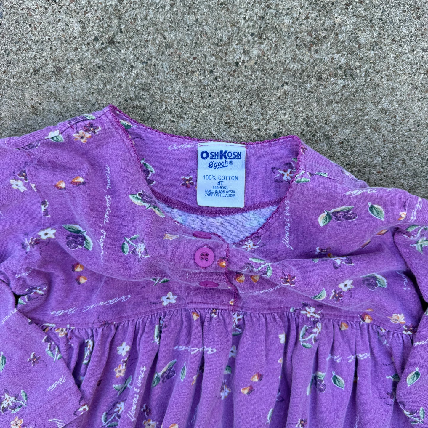 Vintage Y2K Oshkosh B'Gosh Floral Dress - 4T