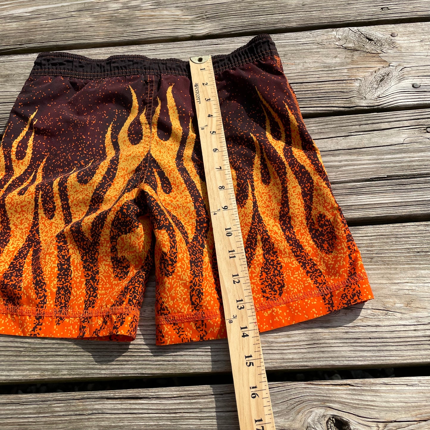 Toddler Y2K Nike Flame Swim Shorts - 4T