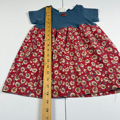 Vintage 1990's Sunflower Floral Dress - 3T