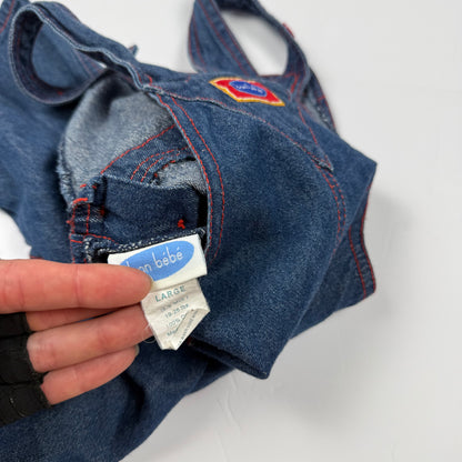 Y2K Rookie Baseball Denim Overalls - 6/9 Months