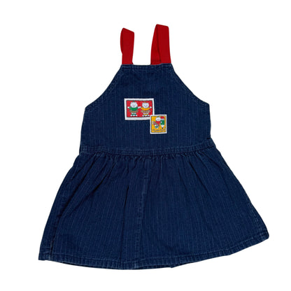 Vintage Oshkosh B'Gosh Cat Denim Dress - 4T
