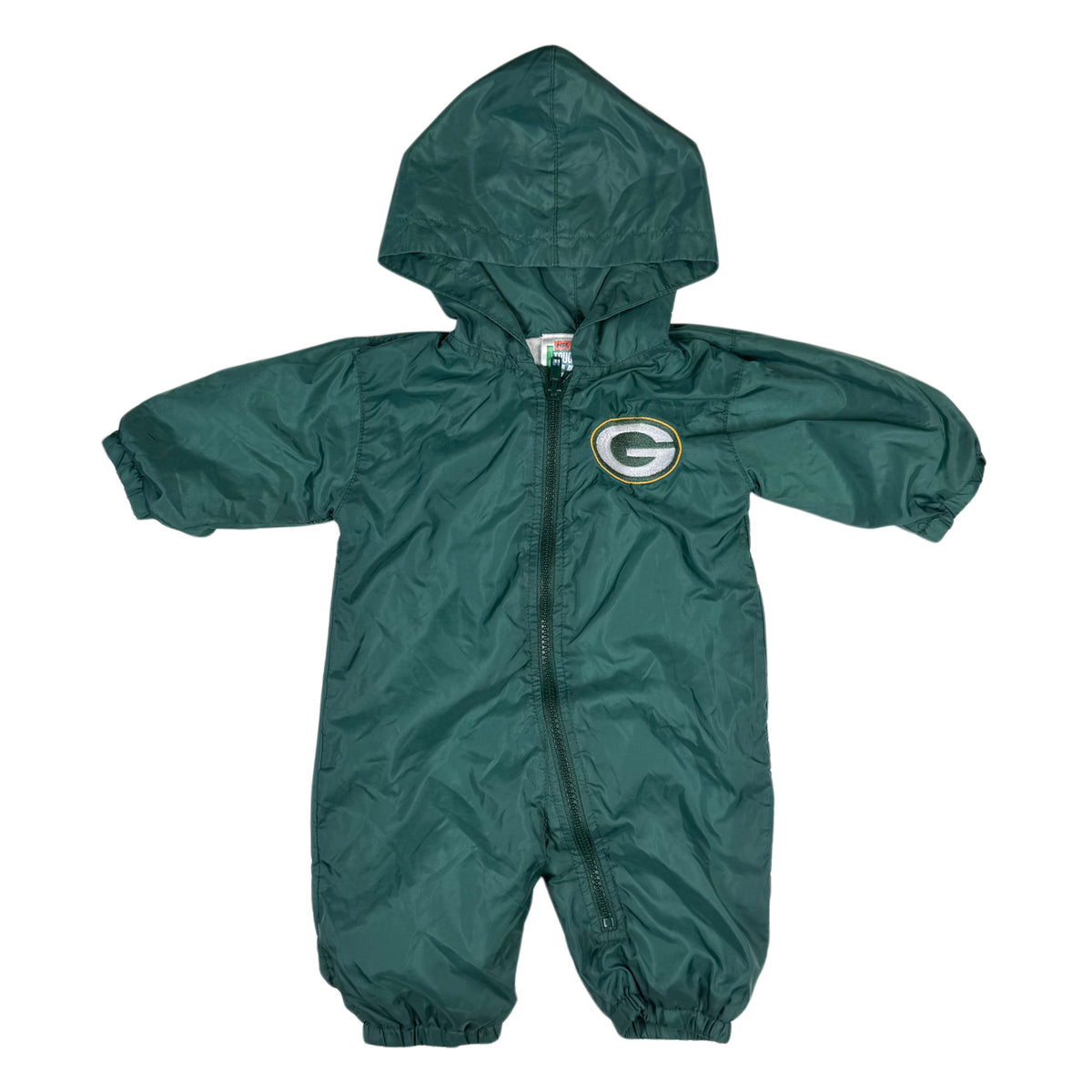 Vintage 1990's Green Bay Packers Windbreaker Romper - 3/6 Months