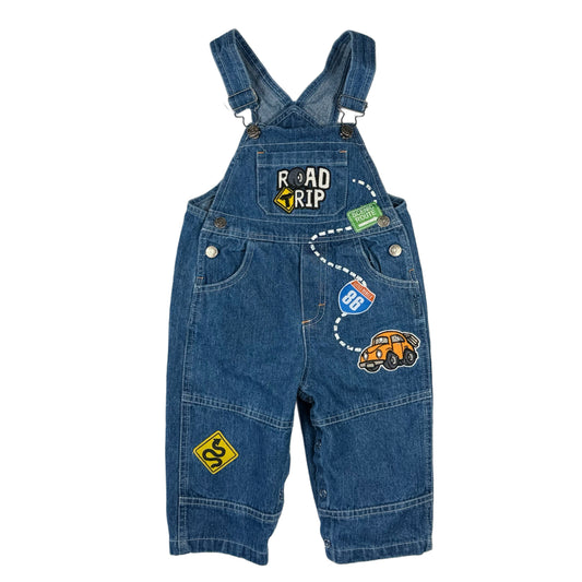 Vintage Road Trip Vehicle Overalls - 12 Months
