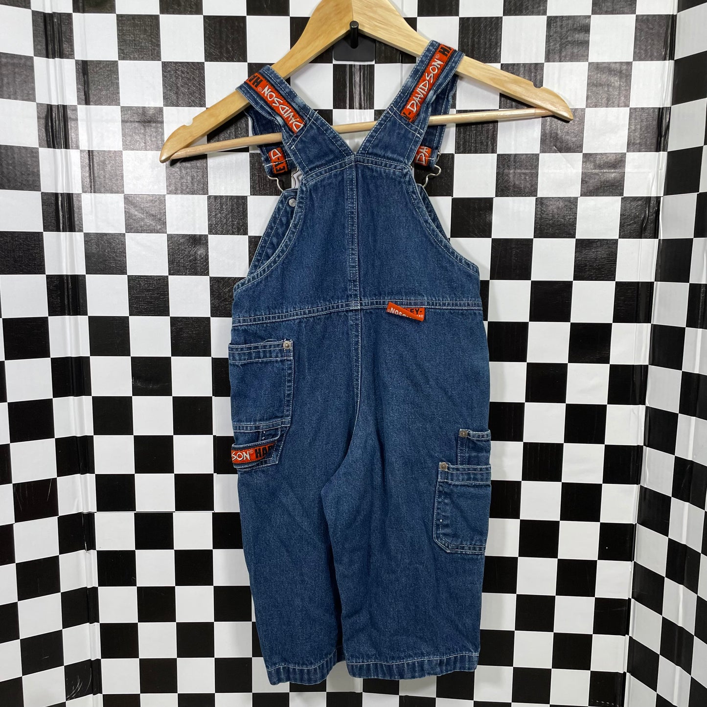 Vintage Y2K Harley Davidson Denim Overalls - 24 Months