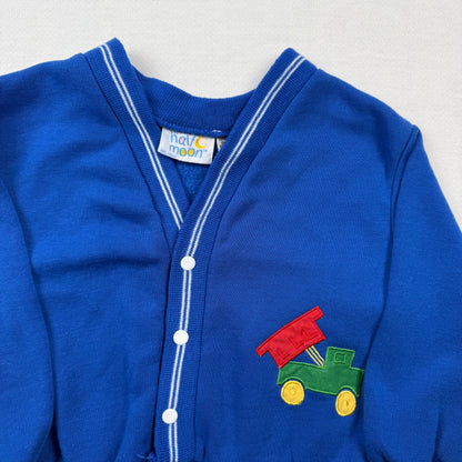 Vintage Half Moon Dump Truck Sweatshirt Cardigan - Baby 12 Months