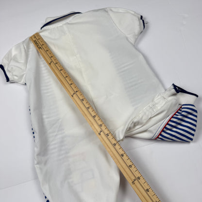 Vintage Striped Sailing Baby Romper - 6/9 Months