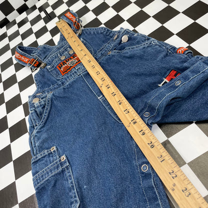 Vintage Y2K Harley Davidson Denim Overalls - 24 Months