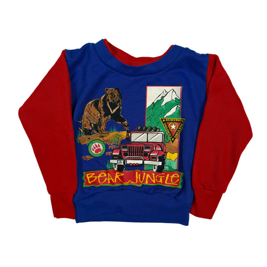 Vintage Bear Jungle Color Block Sweatshirt - 18/24 Months