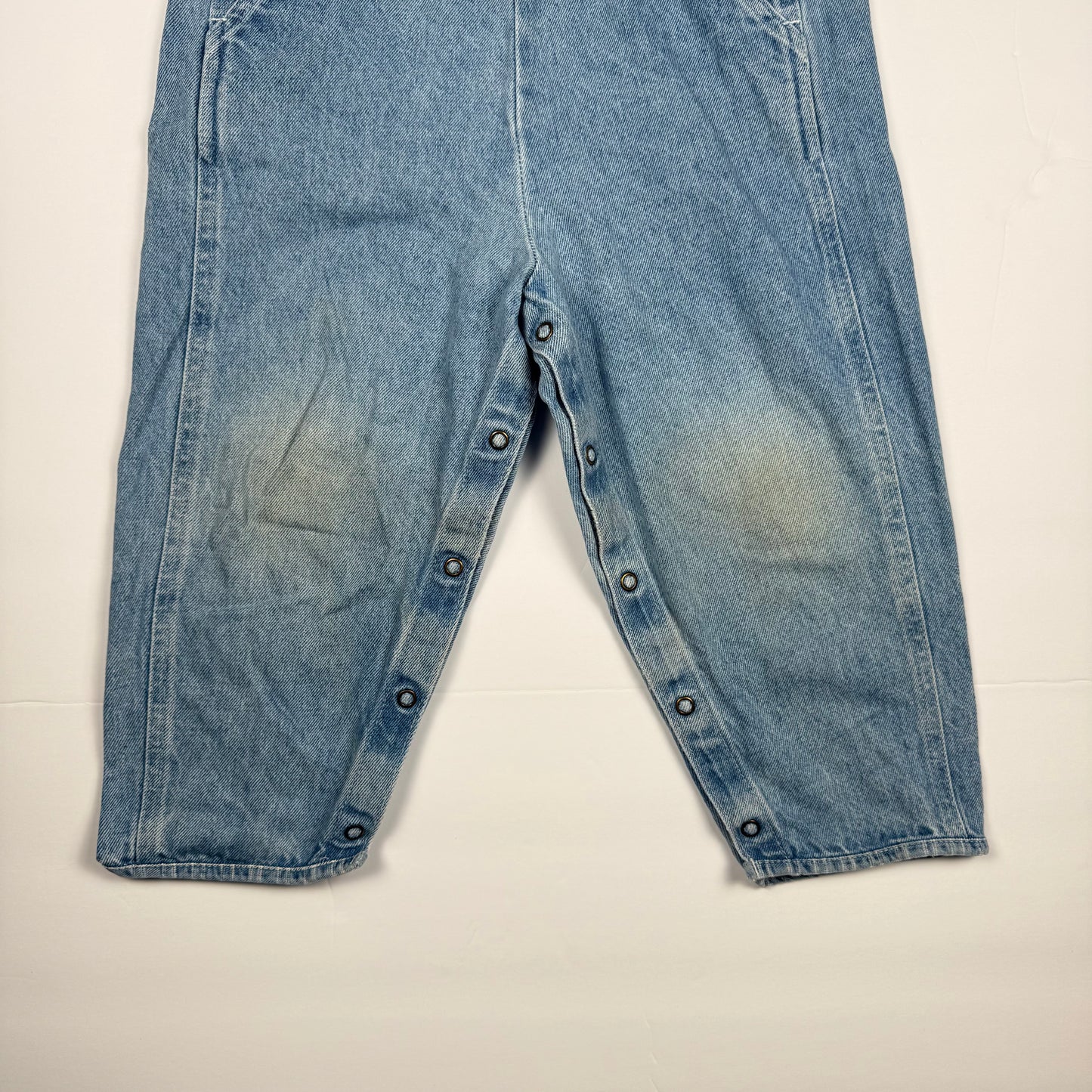 Vintage Oshkosh B'Gosh Denim Plaid Light Wash Overalls - 4T