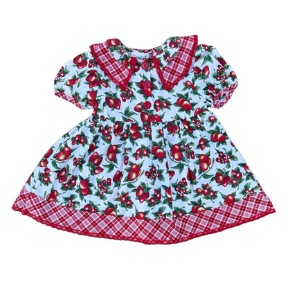 Vintage Cherry Collared Dress - 3T