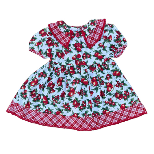 Vintage Cherry Collared Dress - 3T