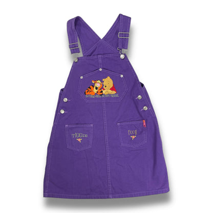 Vintage Winnie the Pooh Purple Overall Dress - Youth Large