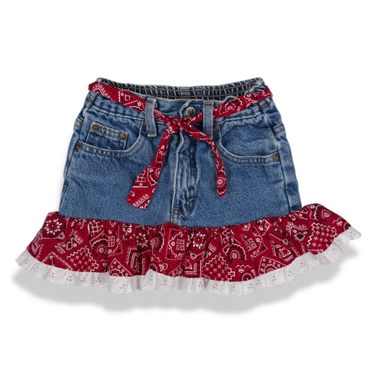 Vintage 1990's Route 66 Denim Skirt - 2T