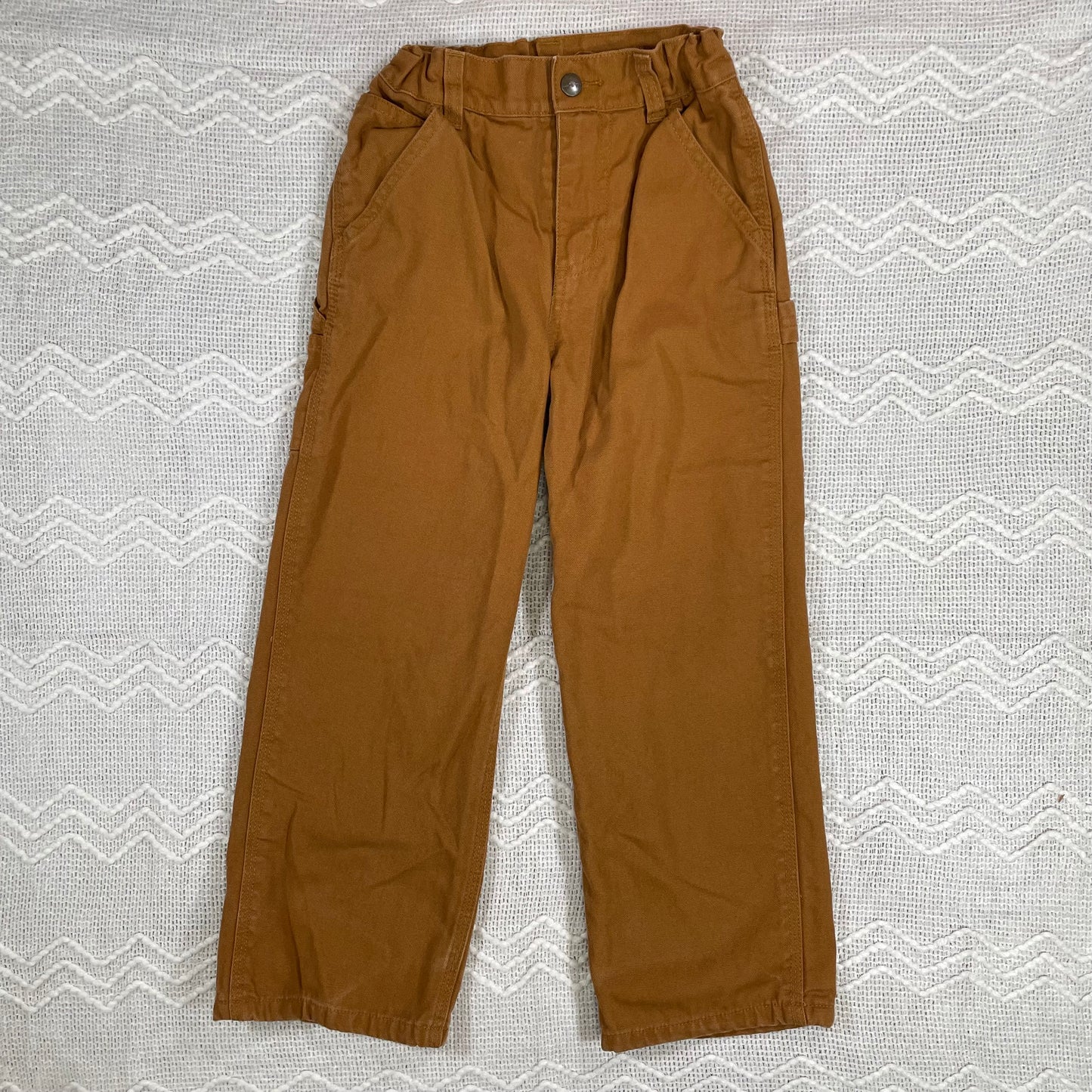 Modern Carhartt Tan Flannel Lined Pants - Youth Size 6