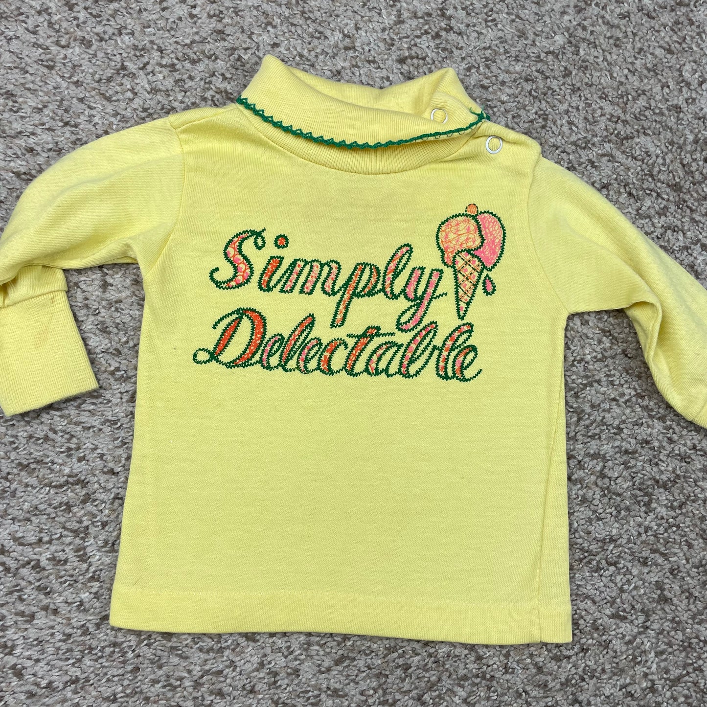 Vintage Ice Cream Turtleneck Shirt - 9/12 Months