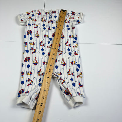 Vintage 1990's Baby Baseball Romper - 3/6 months
