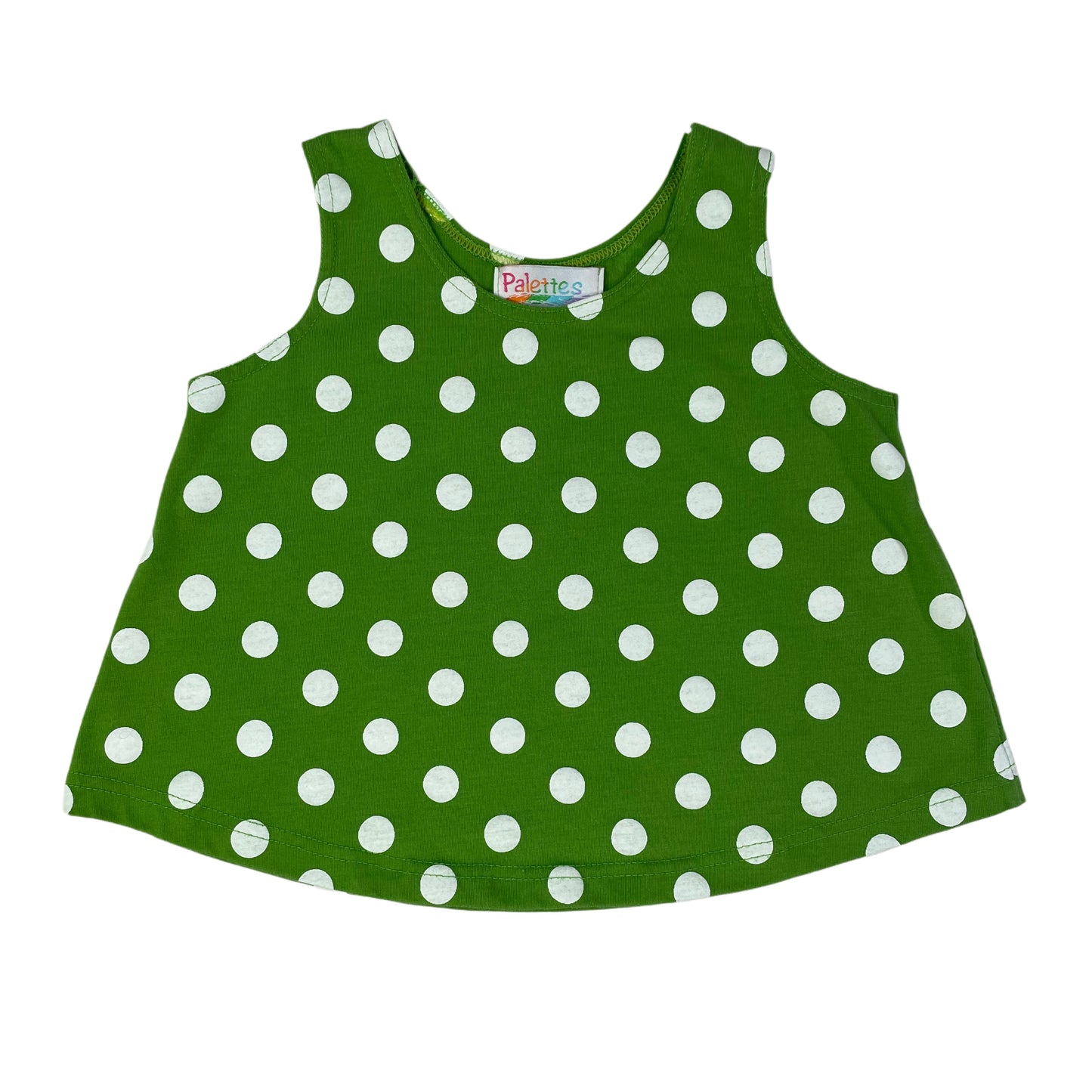 Vintage Palettes Green Polka Dot Tank Top - 3T