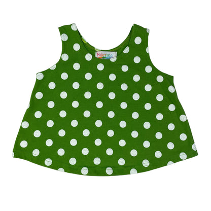 Vintage Palettes Green Polka Dot Tank Top - 3T