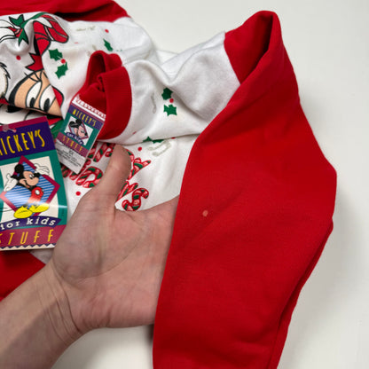 Vintage 1990's Minnie Mouse Christmas Two Piece Set - Size 5/6