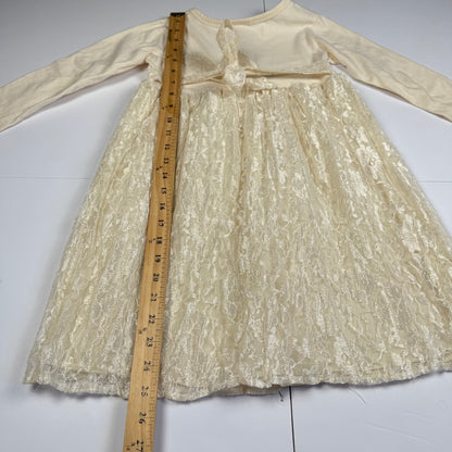 Vintage 1990's Minnie Mouse Pearl Necklace Lace Dress - Girls 5/6