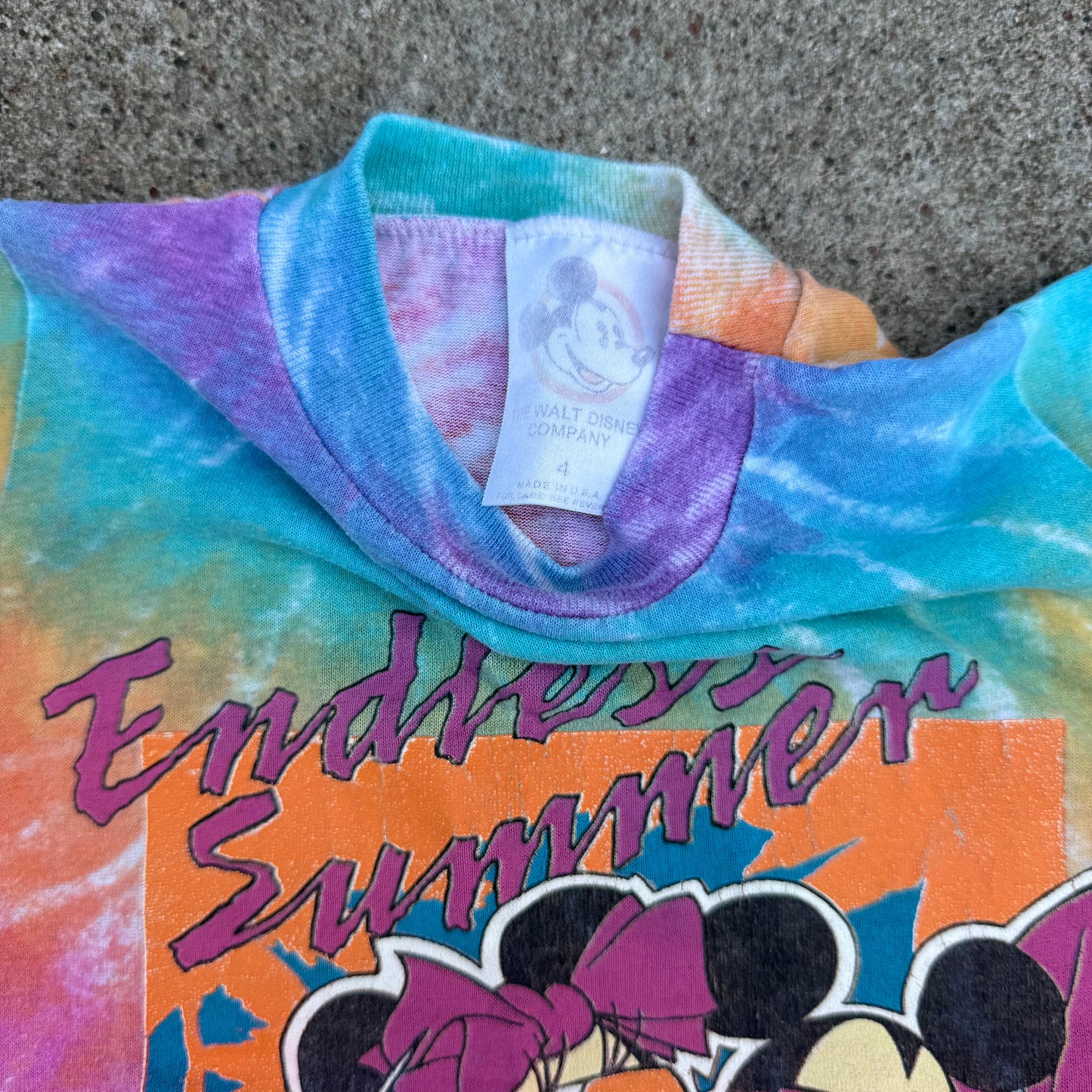Vintage Mickey Tie Dye T-Shirt - 2/3T