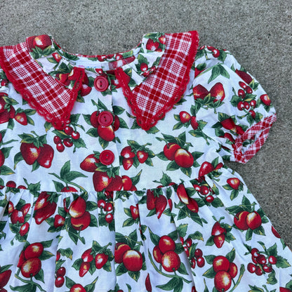 Vintage Cherry Collared Dress - 3T