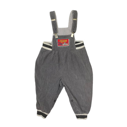 Vintage Garage Grey Clip Jogger Overalls - 18 Months