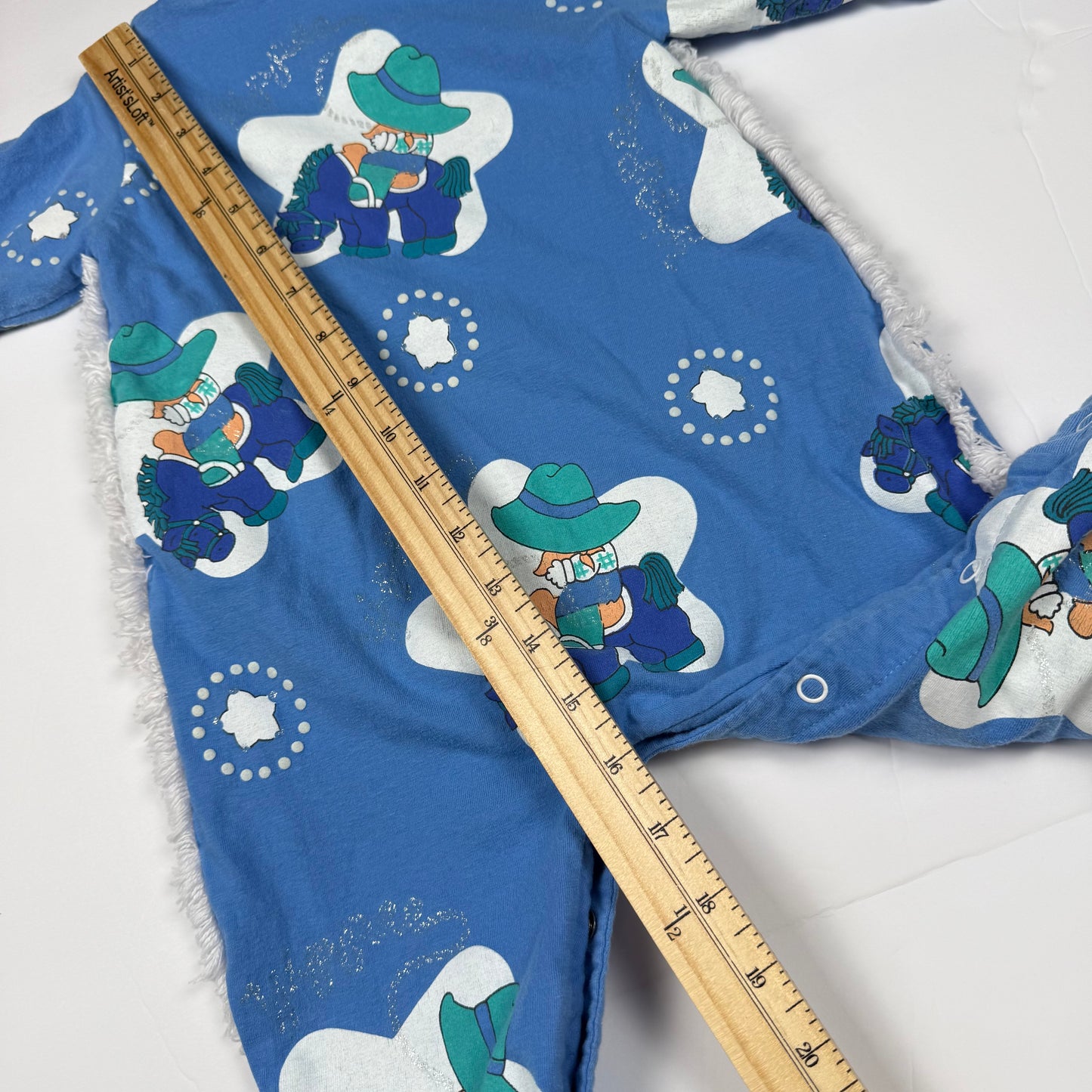 Vintage Small Stars Cowboy Romper - 12 Months