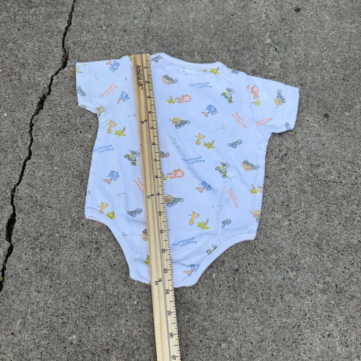 Vintage Y2K Harley Davidson Onesie Romper - 6/9 Months