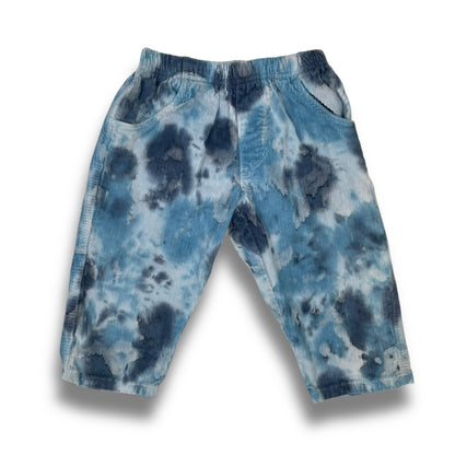 Vintage 1990's Charlie Rocket Blue Tie Dye Corduroy Pants - 18 Months