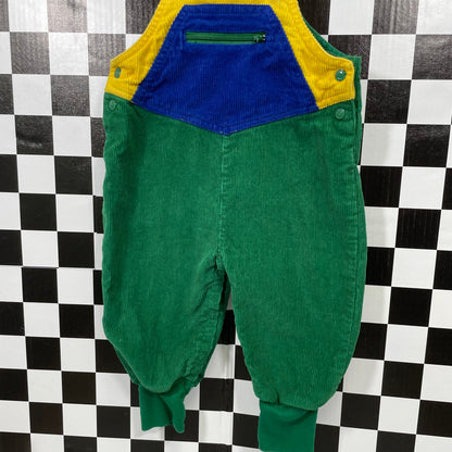 Vintage McKids Corduroy Overalls and Shirt Set - 12 Months