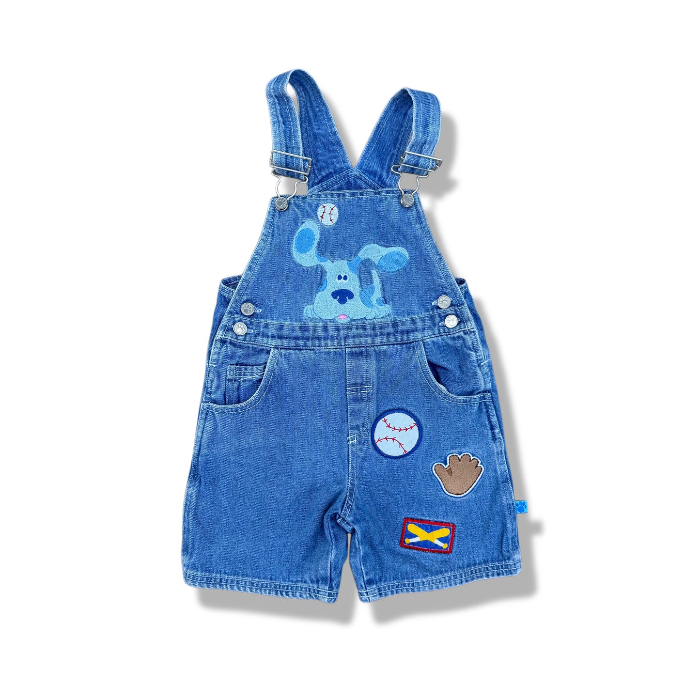 Vintage Y2K Blues Clues Baseball Denim Overalls - 4T