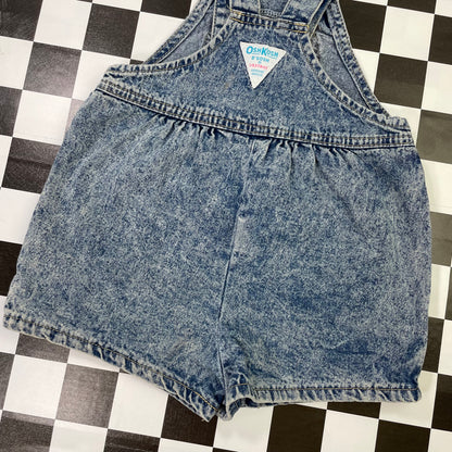 Vintage Oshkosh B'Gosh Acid Washed Bubble Overalls - 5T