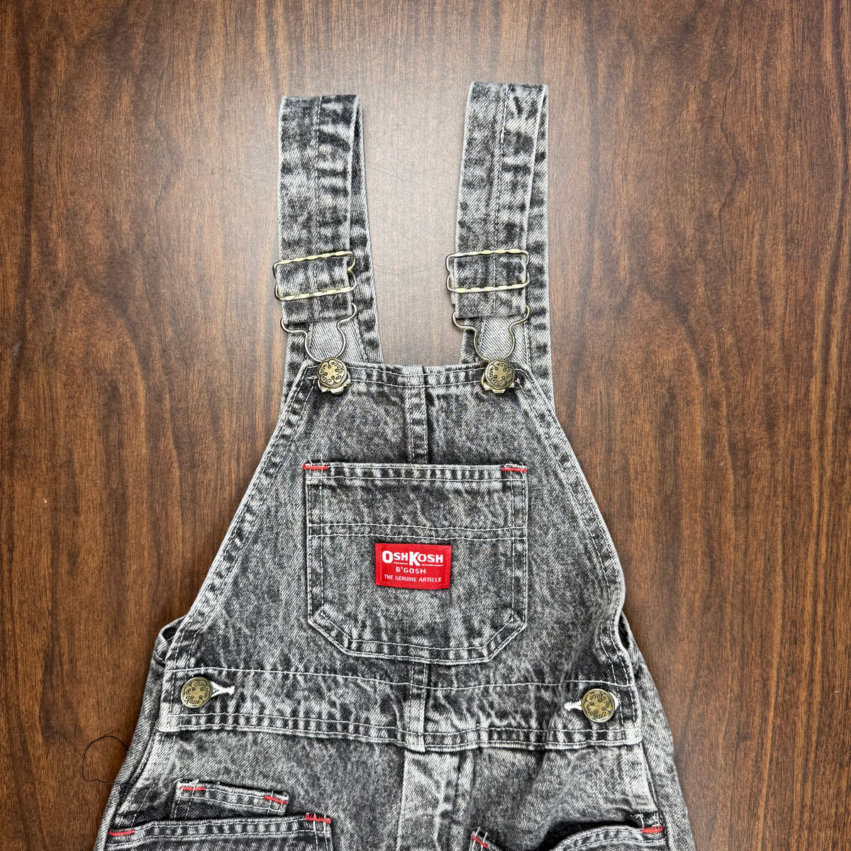 Vintage Oshkosh B'Gosh Stone Washed Denim Overalls - 4/5T