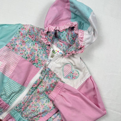 Vintage 1980's Floral Light Weight Jacket - 4T