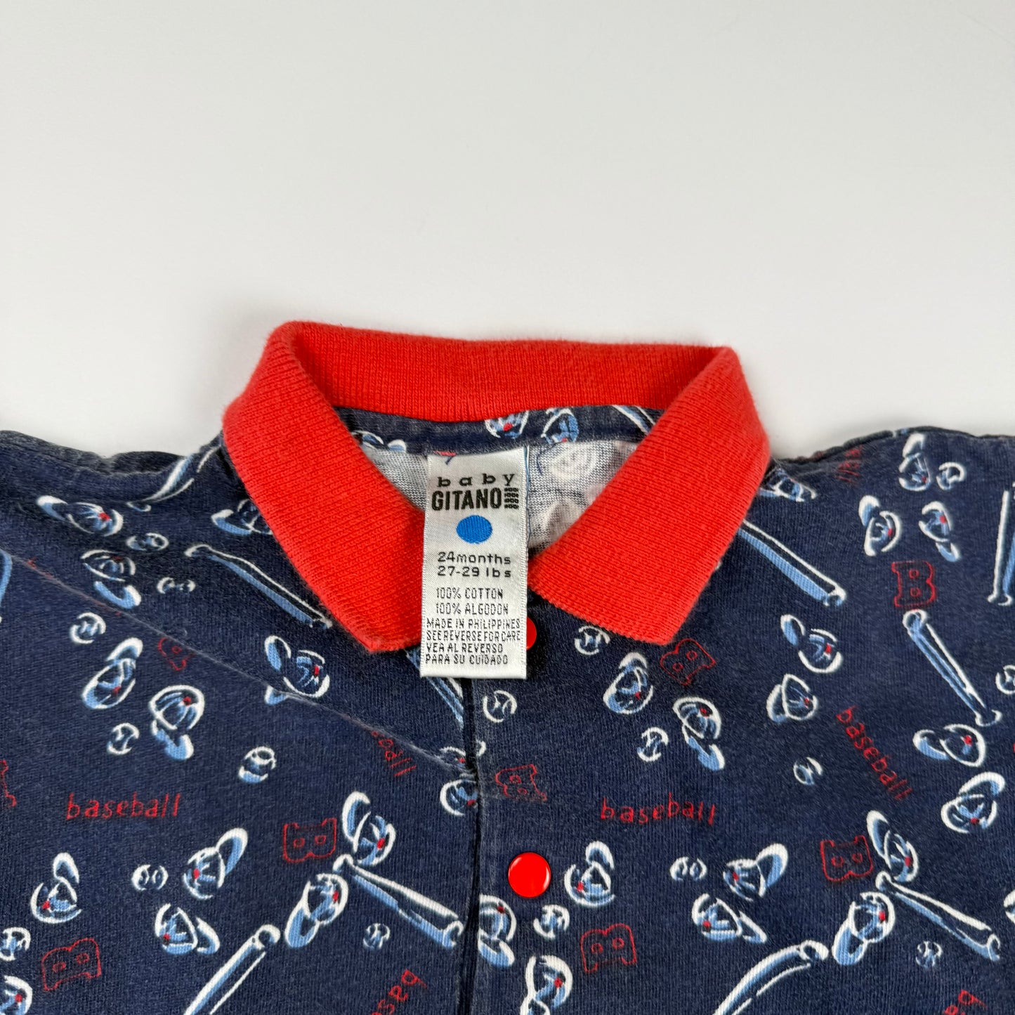 Vintage Baby Gitano Baseball Romper - 24 Months