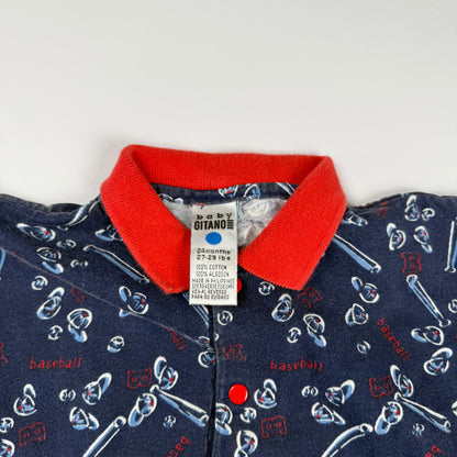 Vintage Baby Gitano Baseball Romper - 24 Months