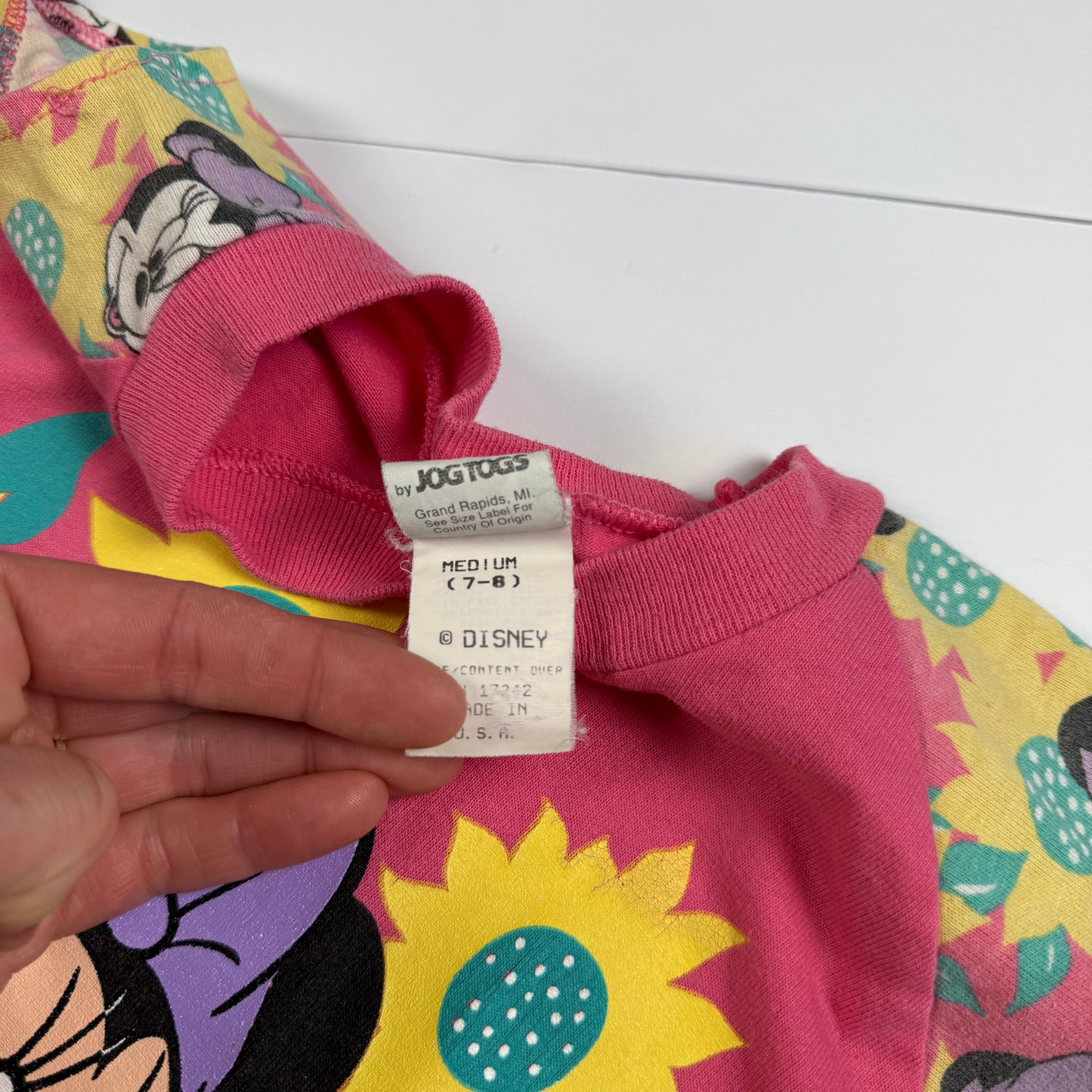 Vintage Minnie Mouse Sunflower Shirt - girls 7/8