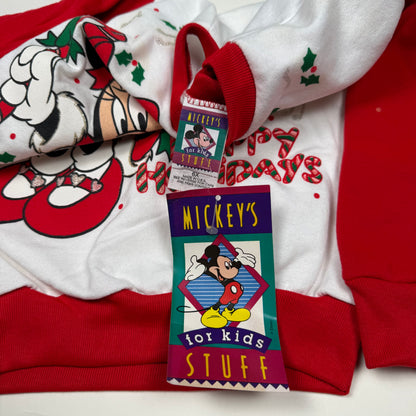 Vintage 1990's Minnie Mouse Christmas Two Piece Set - Size 5/6