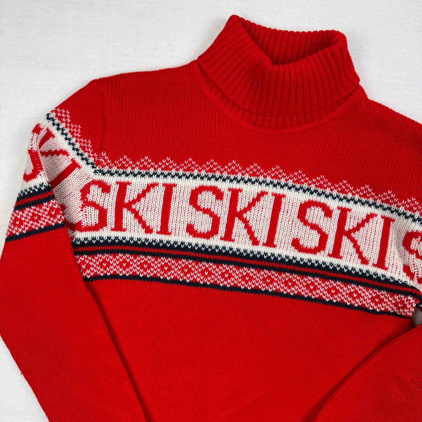 Vintage 1980's Ski Knit Sweater - Youth 6/8