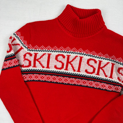 Vintage 1980's Ski Knit Sweater - Youth 6/8