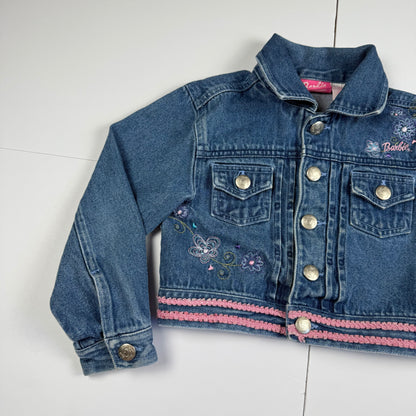 2001 Vintage Y2K Barbie Denim Jacket - 4/5T