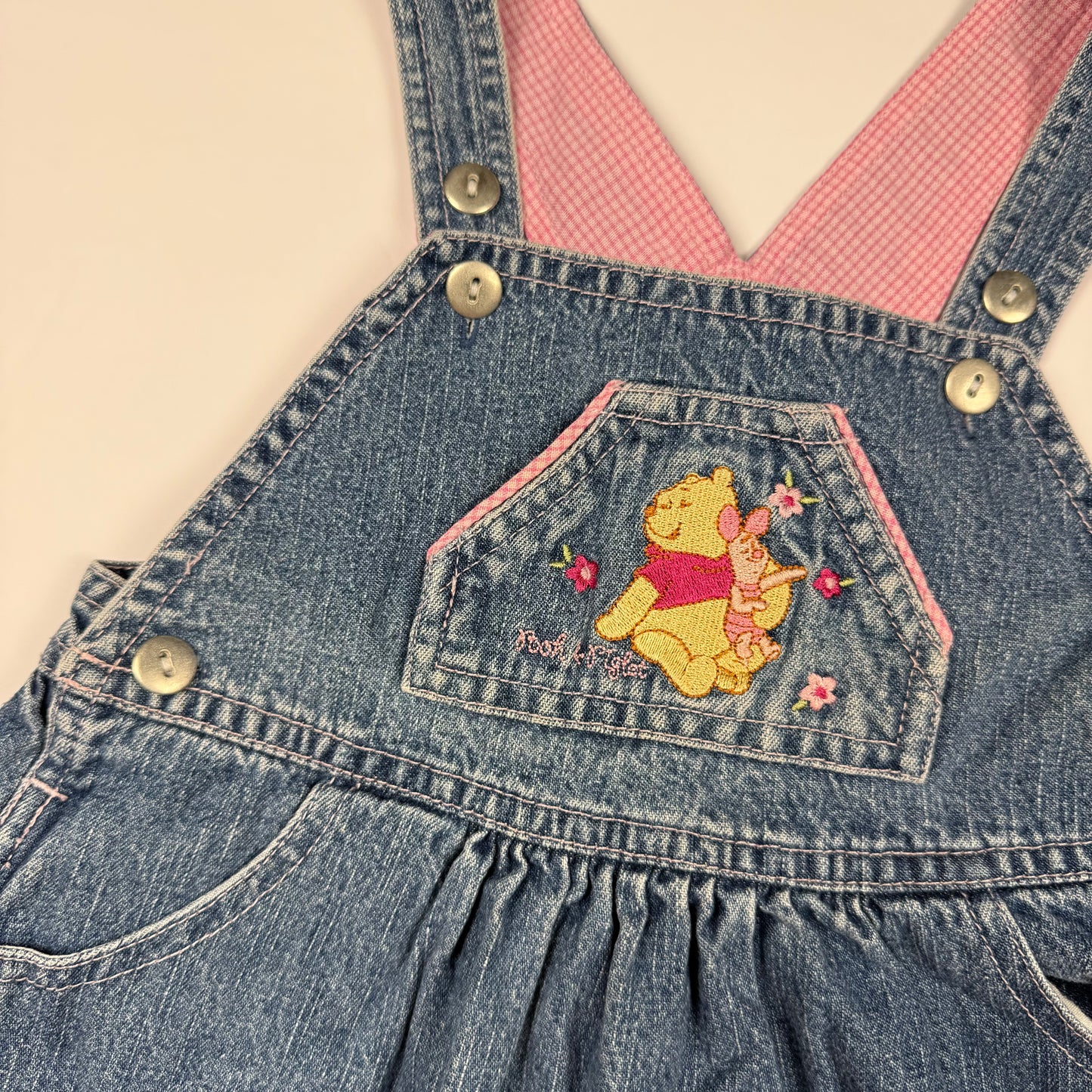 Vintage Y2K Winnie the Pooh Denim Dress - 3T