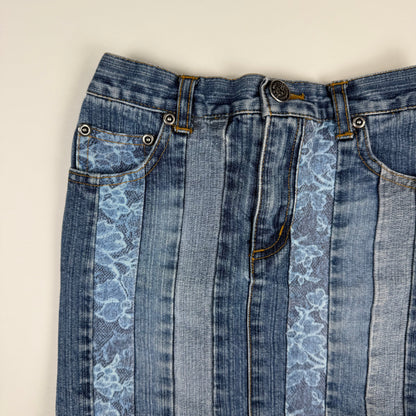 Y2K Mary Kate and Ashley Floral Denim Skirt - 4T