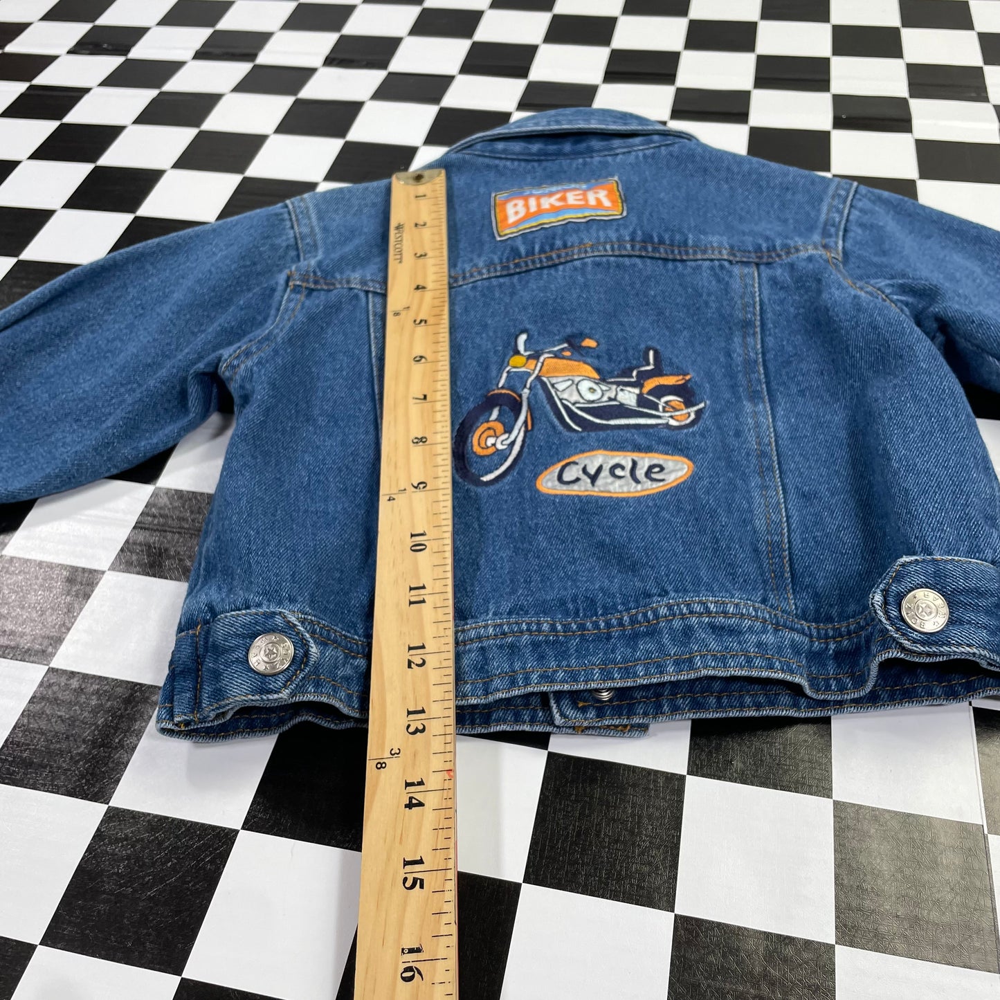 Vintage Motorcycle Club Denim Jacket - 24 Months